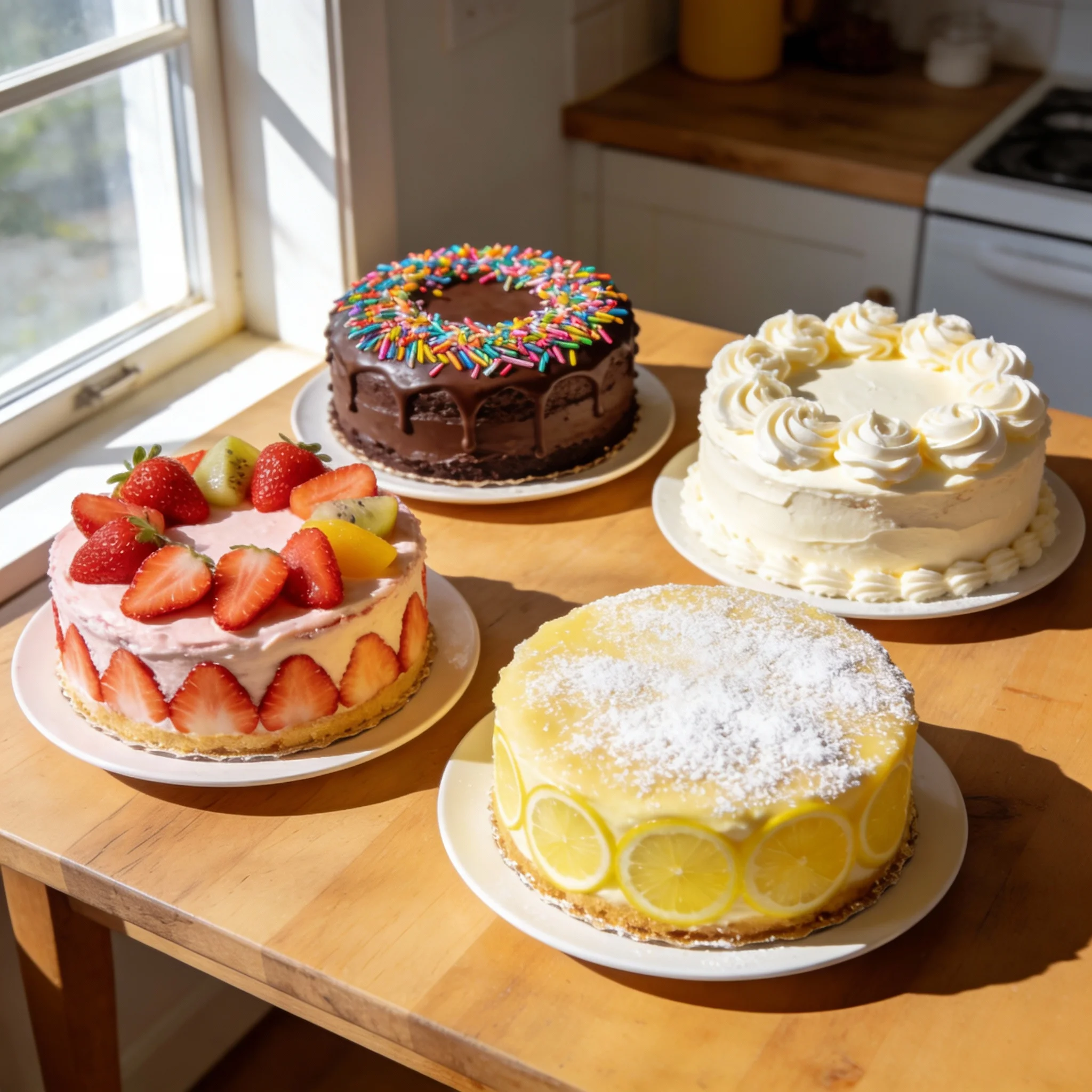 Different variations of Wacky Cake