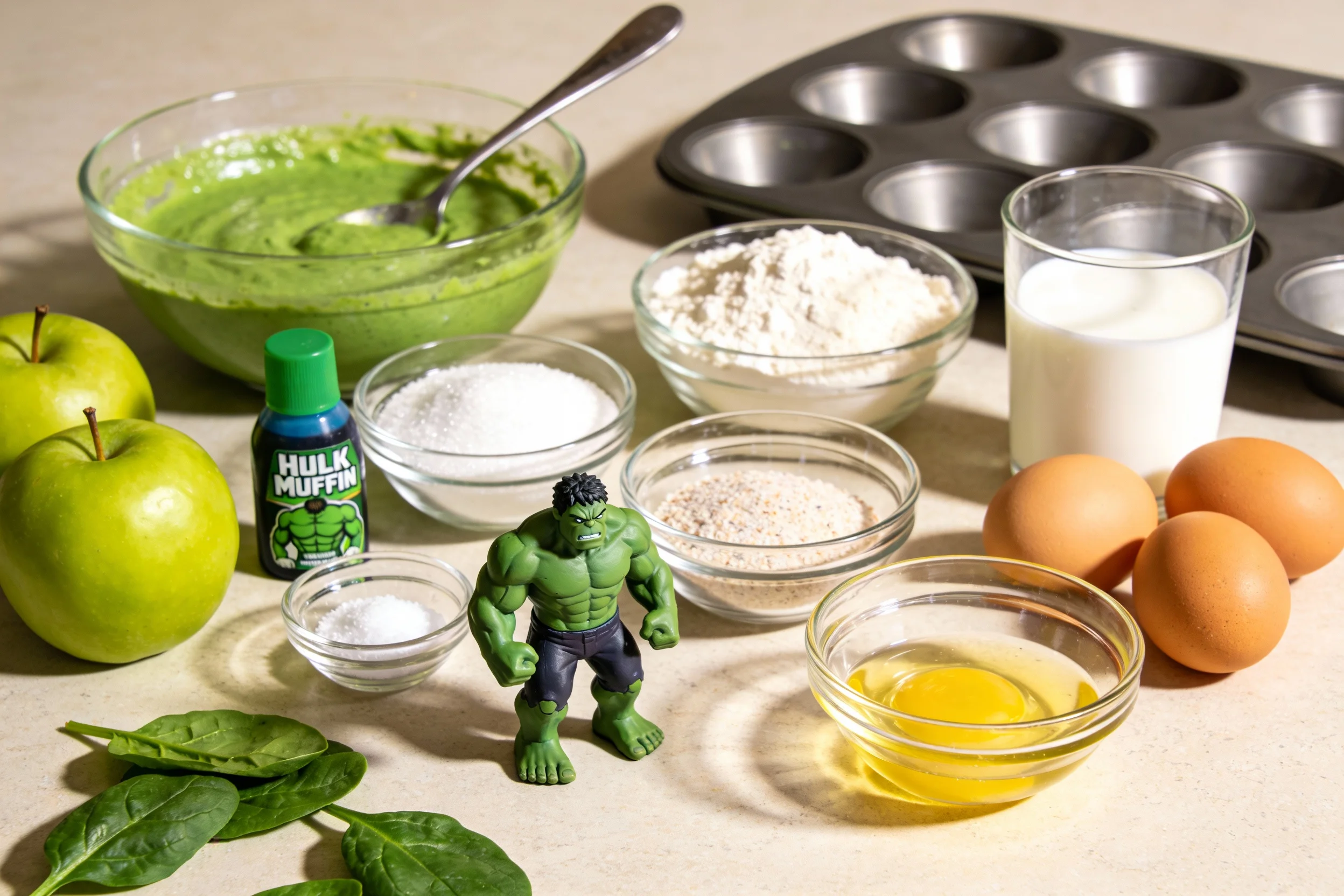 Ingredients for Hulk Muffins