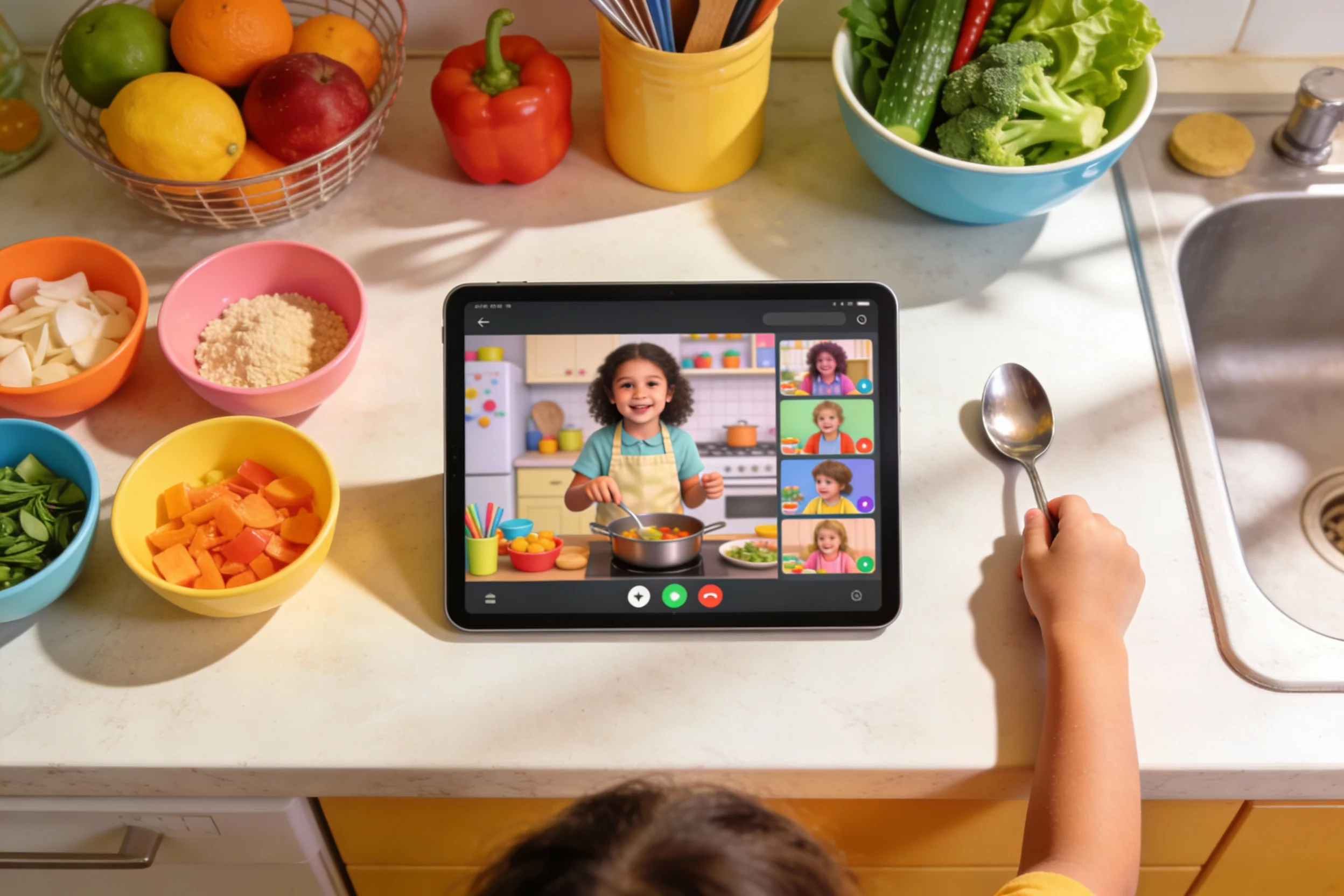 Virtual cooking class interface